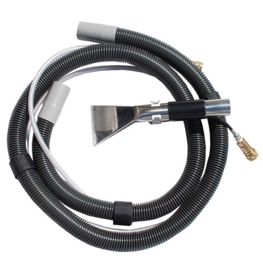 EDIC 839ACK Bravo upholstery tool kit: 1039-9502FB stainless tool and 342AC 8 ft vacuum and solution hose, on white