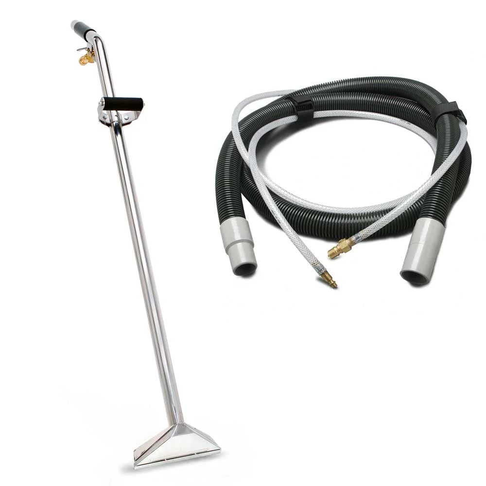 EDIC 330AC-CM kit: 15 ft vacuum and solution hose assembly with the 10 inch stainless steel carpet wand for the Fivestar and Comet