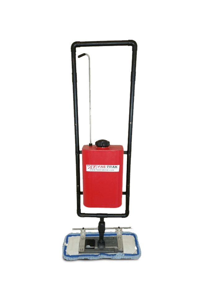 Fas-Trak Micro-Trak Plus finish applicator shown at full height, from the handle grip down to the applicator head