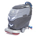 ICE i24YT walk-behind floor scrubber, side view with handle and squeegee