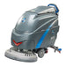 ICE i28BTL+ walk-behind floor scrubber, angled view showing the ICE and i-Synergy decals