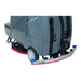 Close-up of the ICE RS28-OB rear squeegee, red pad and orbital deck skirt under the machine