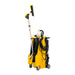 KaiVac 1250 corded No-Touch Cleaning machine, yellow, front left view with vacuum wand and hoses