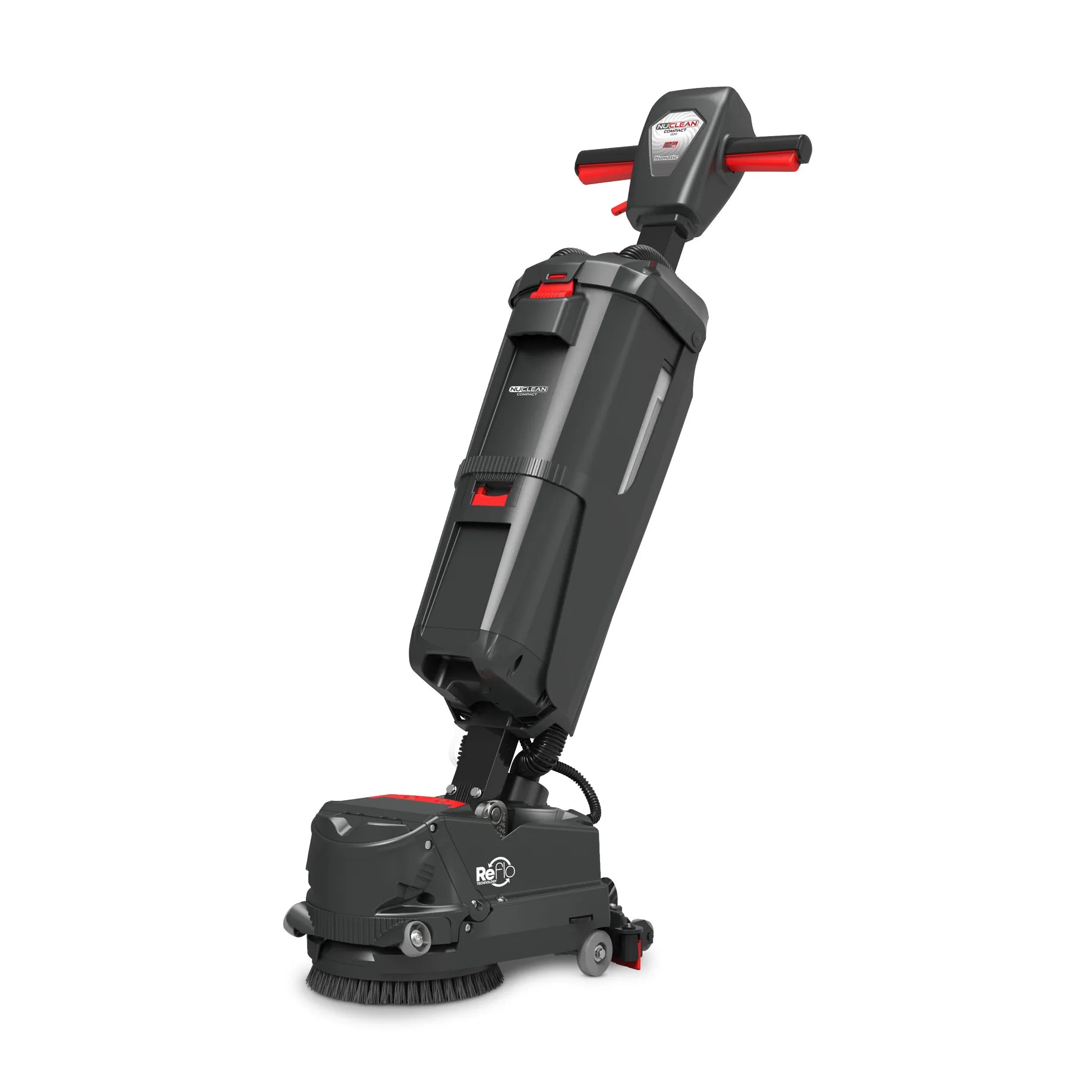 NaceCare NCC 220NX mini floor scrubber, front left angle view on white background
