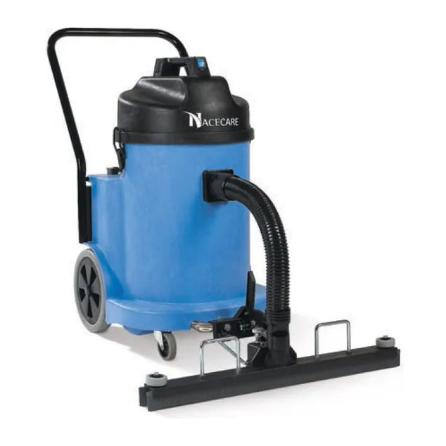 NaceCare WV 900 wet vacuum with the C2 29-inch squeegee kit mounted on the front