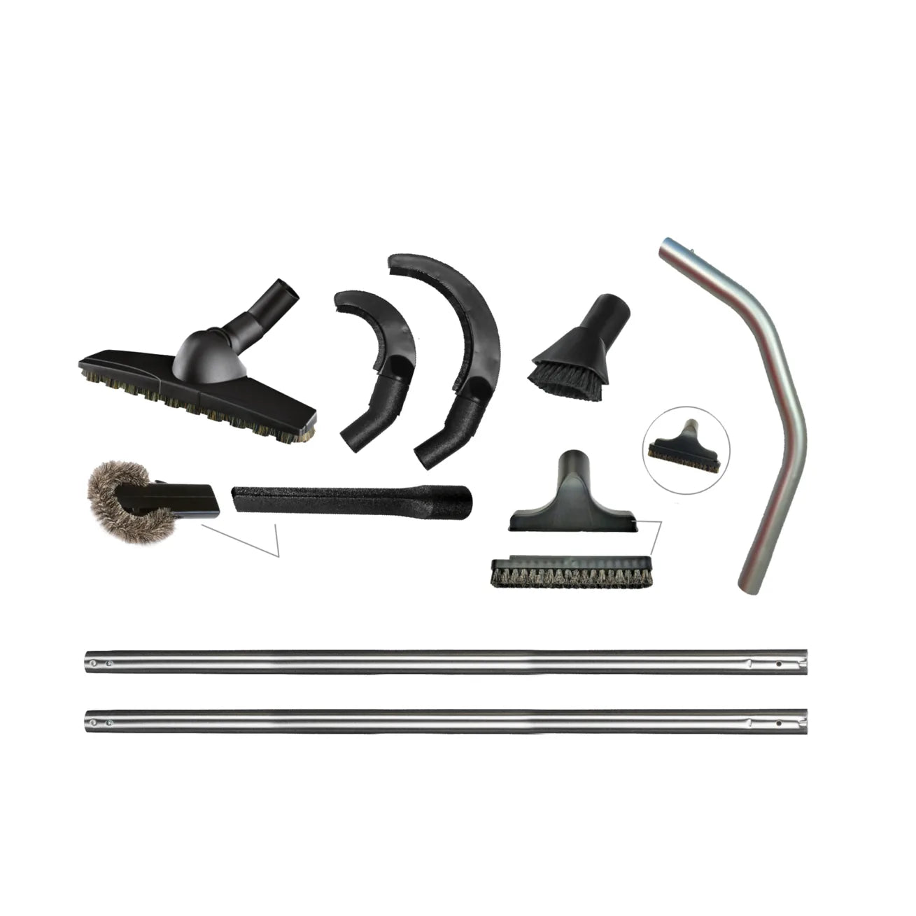 NaceCare 8020090 high-level dusting kit with aluminum wands, brushes and storage bag