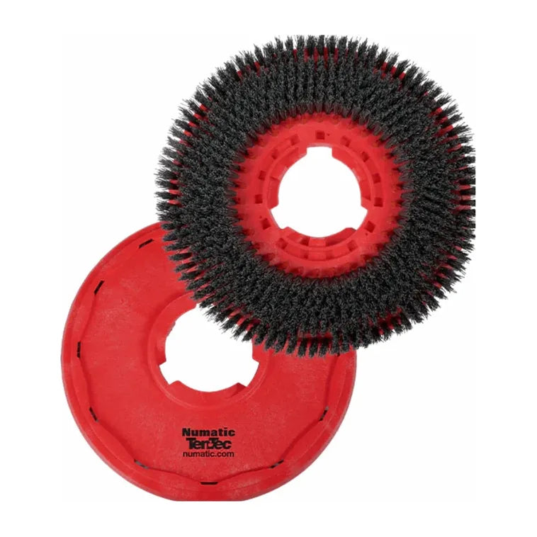 NaceCare 918296 pair of 220 mm Ten-Tec red level scrub brushes for the 440NX