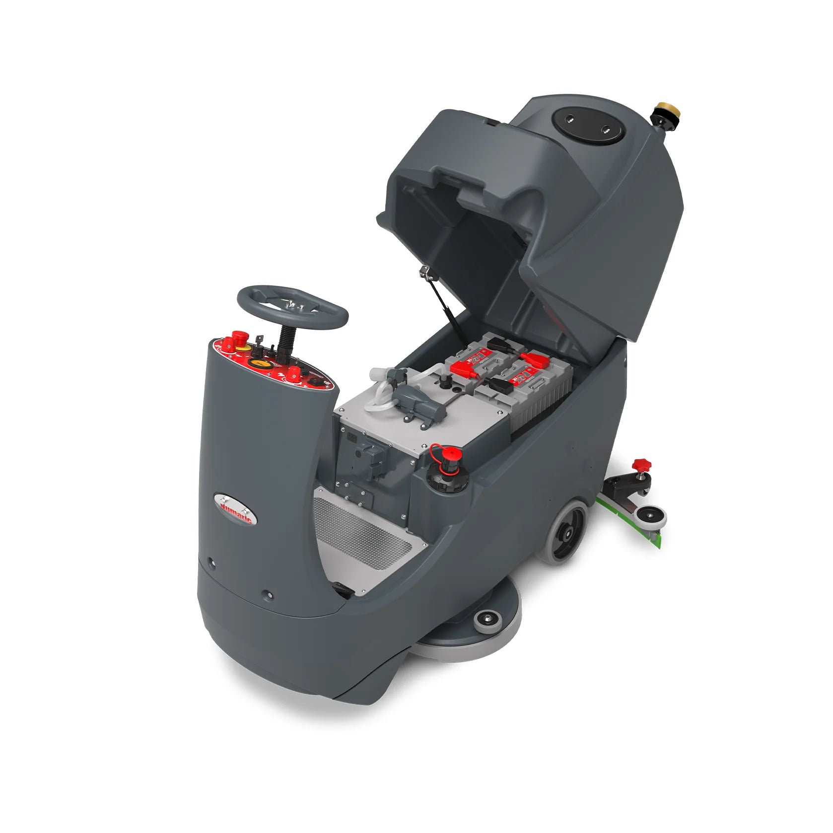 NaceCare CRL 2128 with the top tank lifted to show the NX1K battery compartment