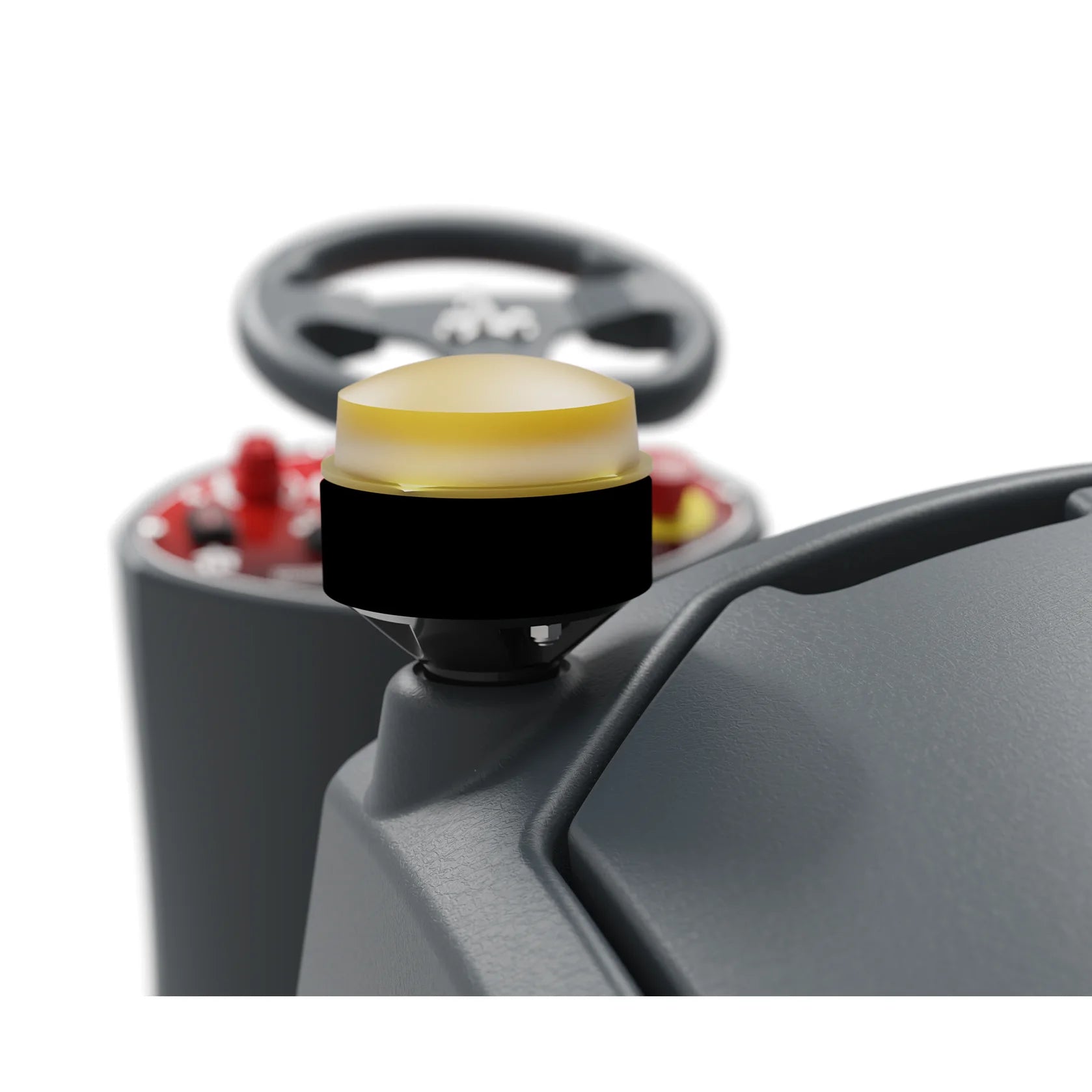 Pedestrian warning light on the NaceCare CRL 2128 ride-on floor scrubber
