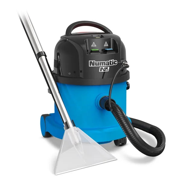 CTB 370NX battery carpet spotter with its spray and extraction hose