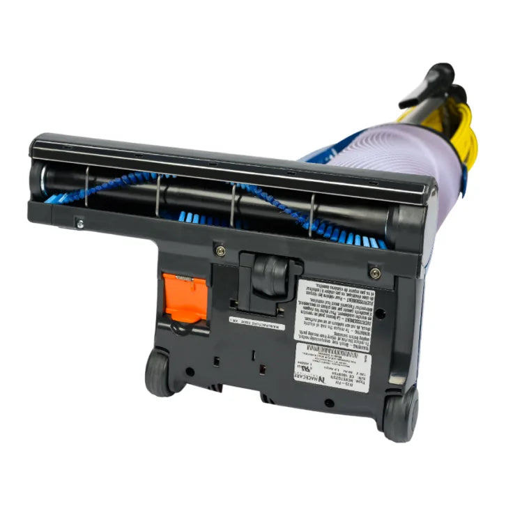 Underside of the NaceCare upright vacuum head showing the brush roll