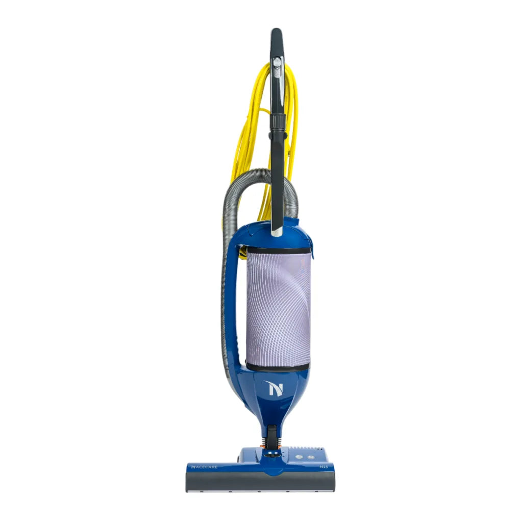 NaceCare N15 15-inch dual motor commercial upright vacuum, front view