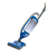 NaceCare upright vacuum reclined on its swivel neck, side view