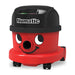 NaceCare NBV 240NX red cordless canister vacuum with the Numatic face, front angle