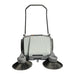 NaceCare NC 4 32-inch manual walk-behind sweeper, front view with two side brooms