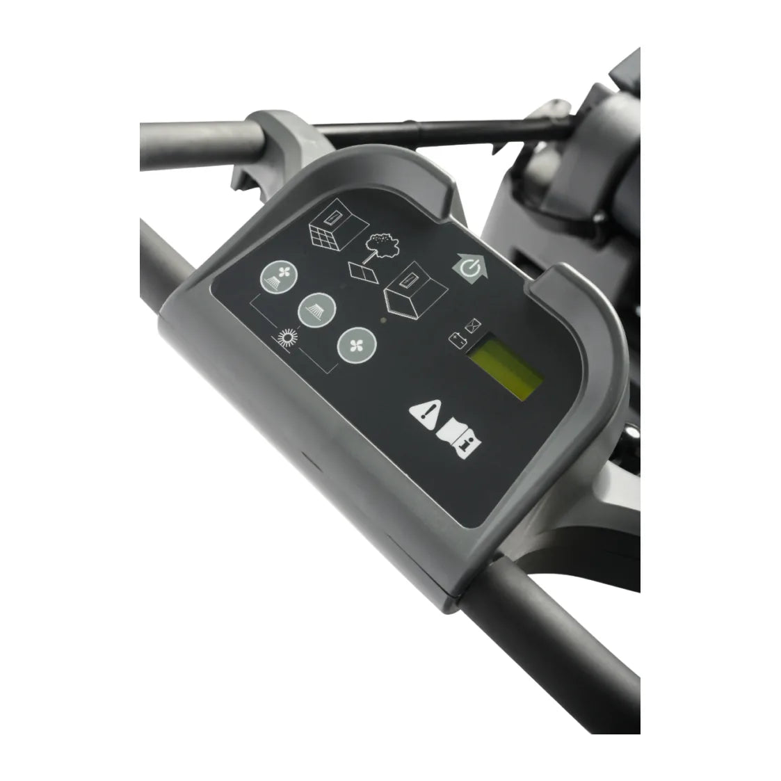 NC 9 control panel with the key switch, start buttons and battery indicator