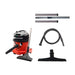 PPR 380 canister vacuum next to the AST8 kit with 15-inch hard floor tool, wands and hose