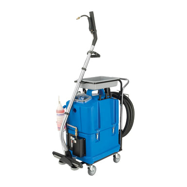 NaceCare PT 30 restroom care machine, right side view showing the stacked recovery and clean water tanks