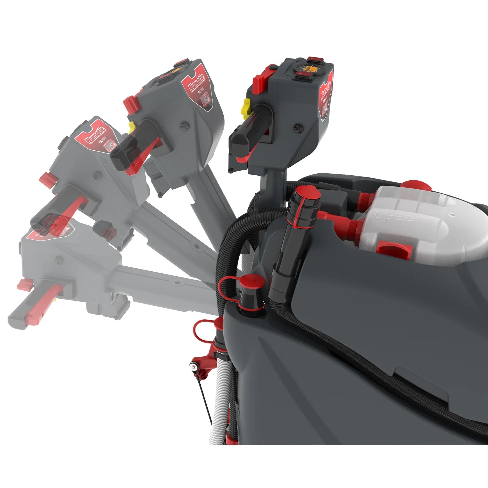 NaceCare TBL 1120 handle shown in several heights to fit different operators