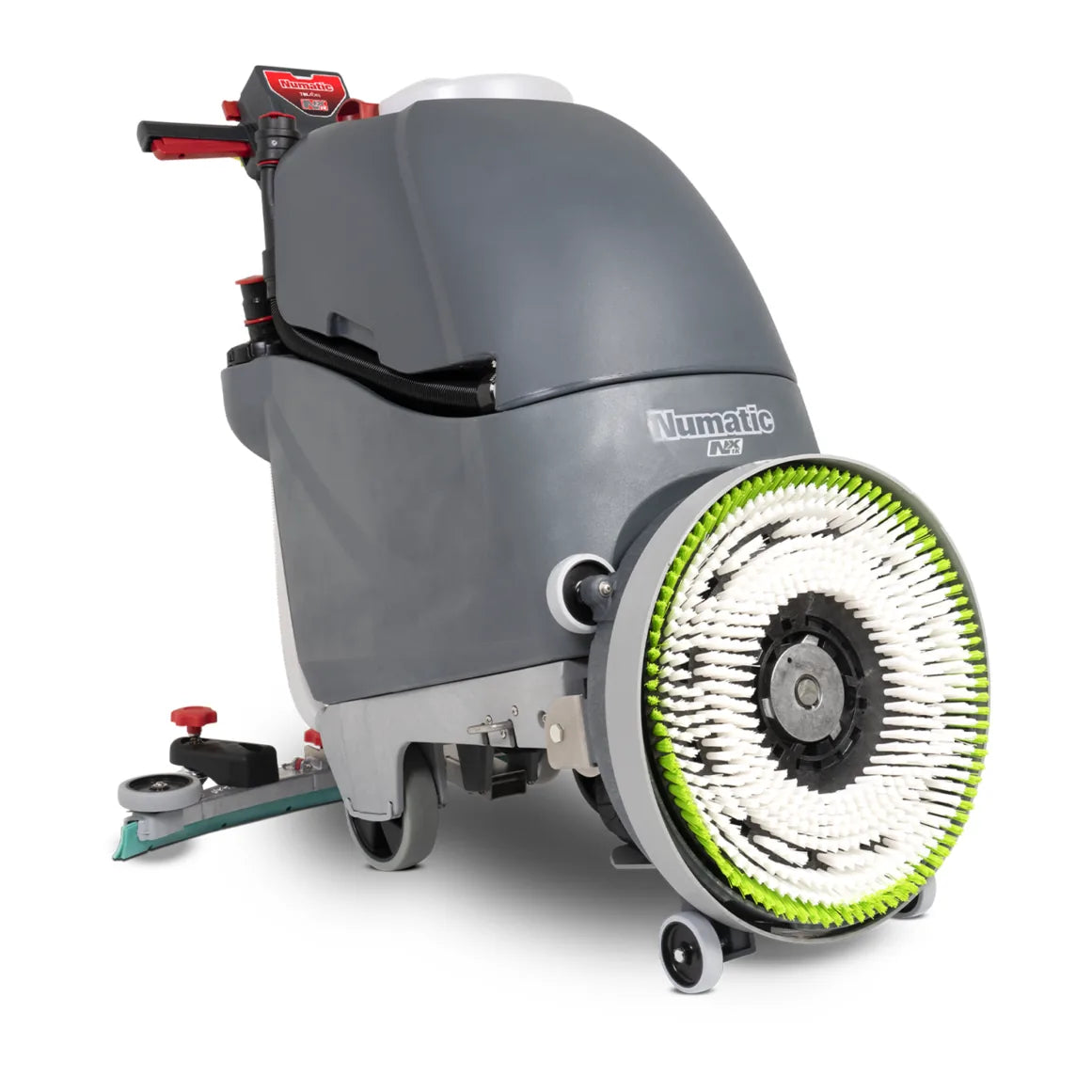 NaceCare TBL 1120 with its flip-up brush deck raised, showing the 20-inch scrub brush