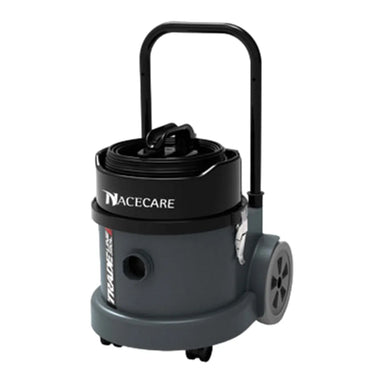 NaceCare TradeLine TEL 390 certified HEPA vacuum, grey, with trolley handle and large rear wheels