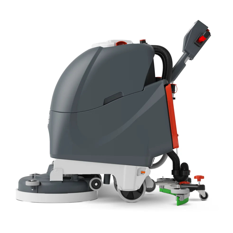 NaceCare TGB 817NX floor scrubber, left side profile