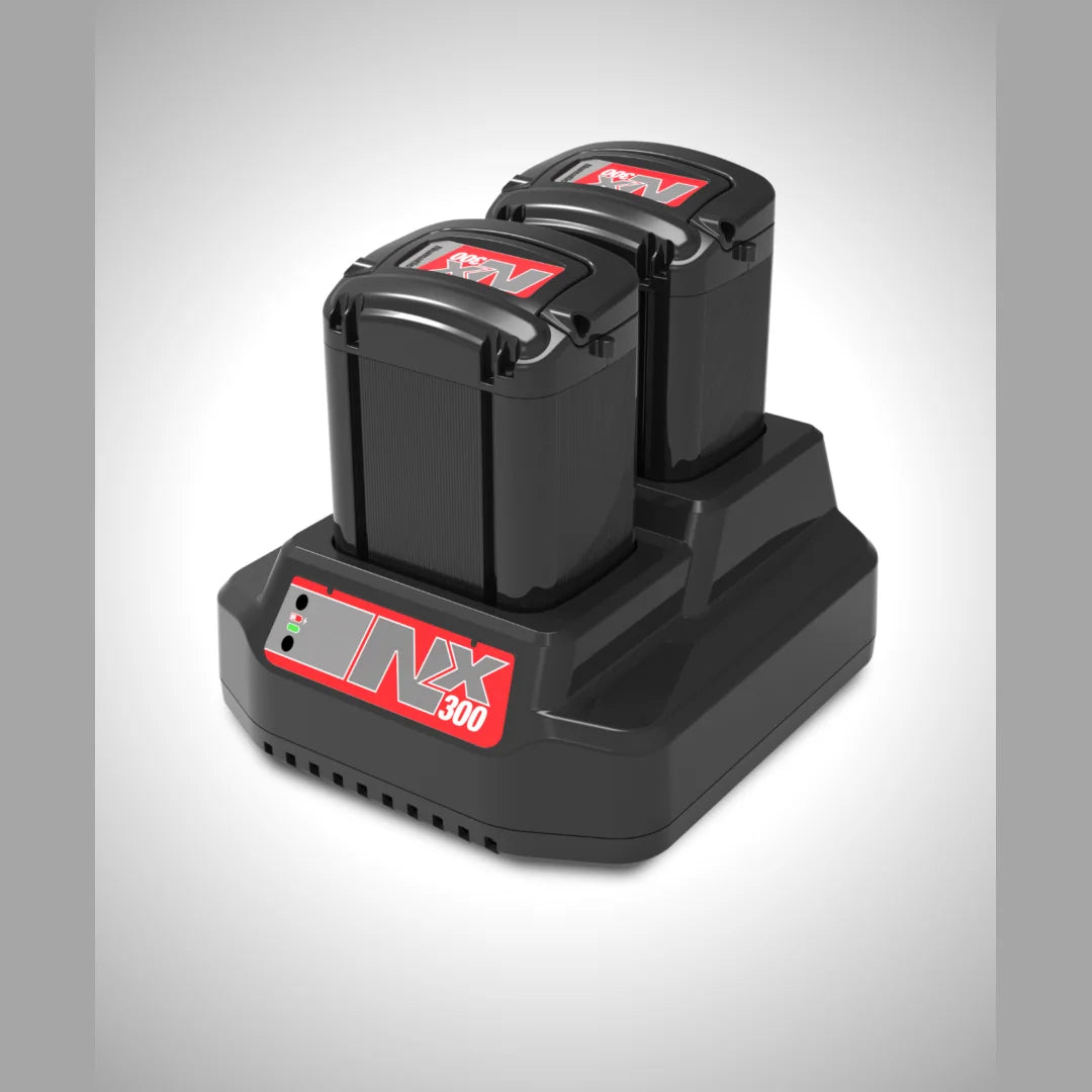 NaceCare NX300 dual battery charger, which charges two batteries at once