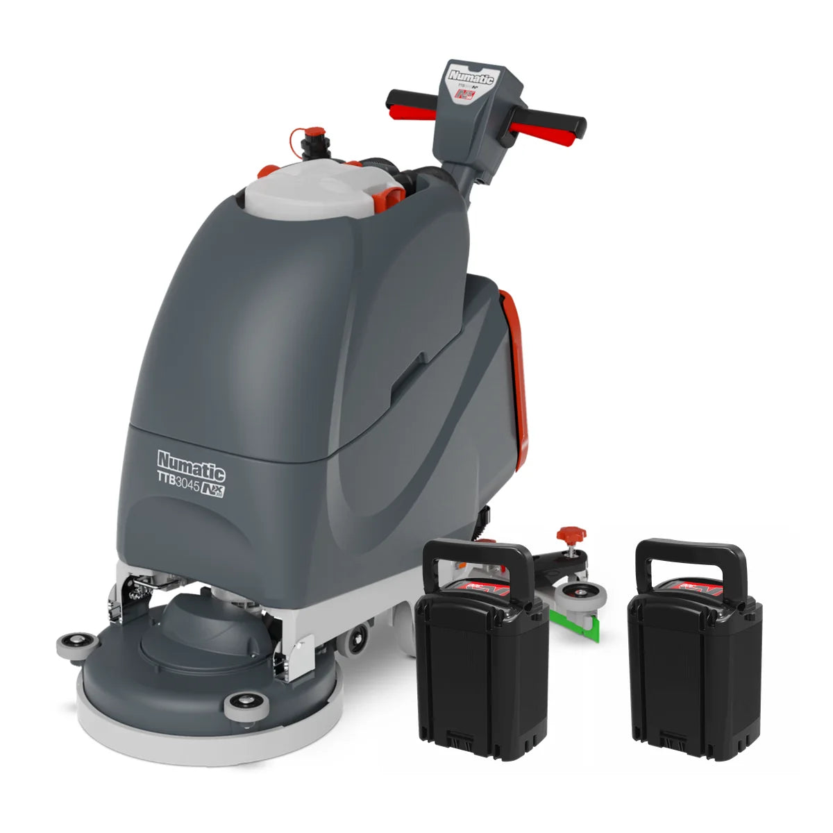 NaceCare TGB 817NX four-battery package: the scrubber shown with two extra NX300 lithium batteries