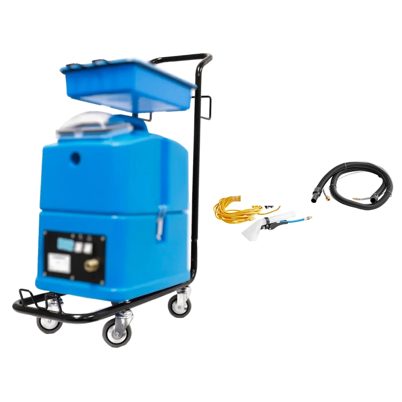 NaceCare TP 4X on the 1500C15 transport cart, with its standard 8-foot hose, 4-inch hand tool and cord