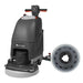 NaceCare TT 1120 floor scrubber next to a Nyloscrub scrubbing brush