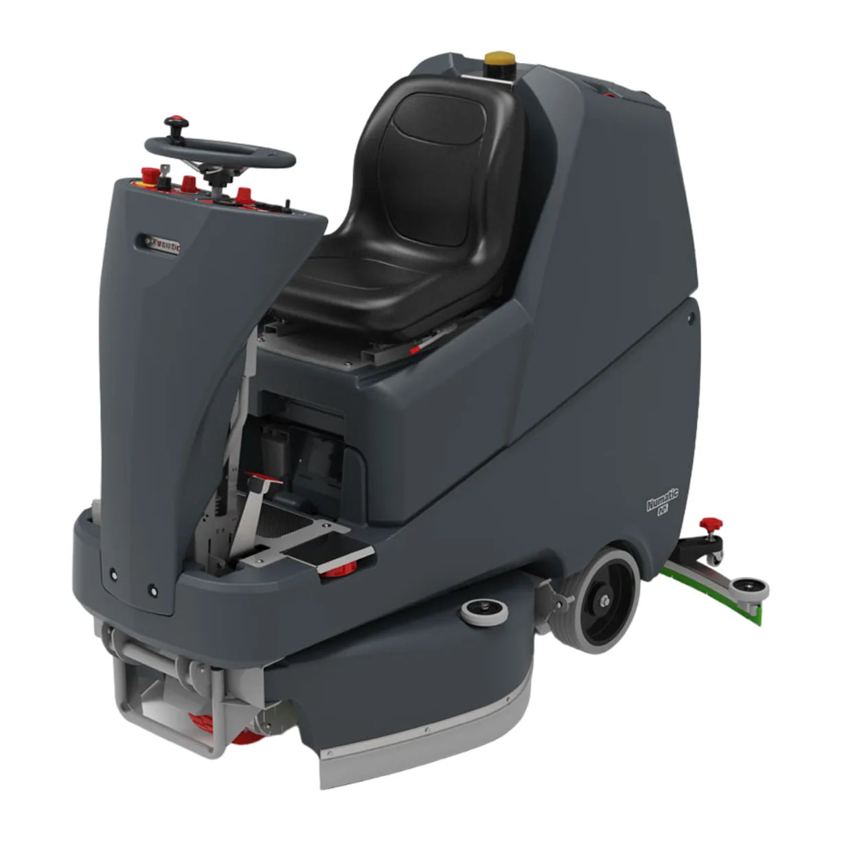 NaceCare TVL 850 ride-on floor scrubber on a white background, angled view
