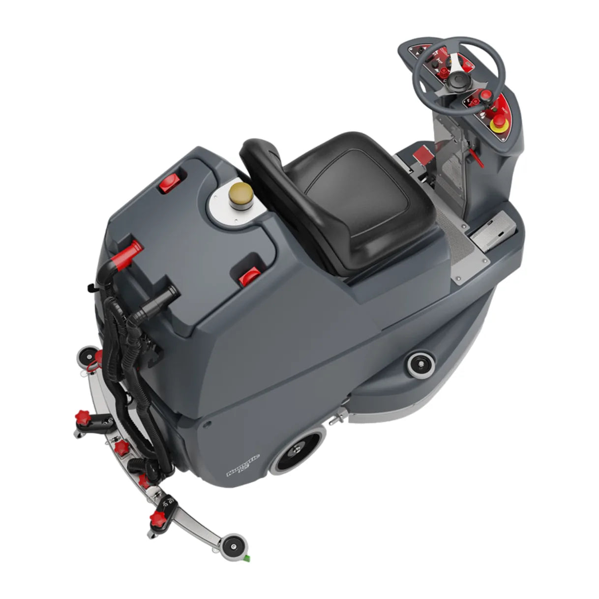 Top view of the NaceCare TVL 850 ride-on floor scrubber