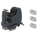 NaceCare TVL 850/150T ride-on scrubber with the three NX1K lithium batteries it ships with
