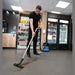 Operator working with the WVB 370NX cordless wet/dry vacuum