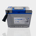 Orbot LiFE 24V Discover Lithium Blue battery, blue and gray case