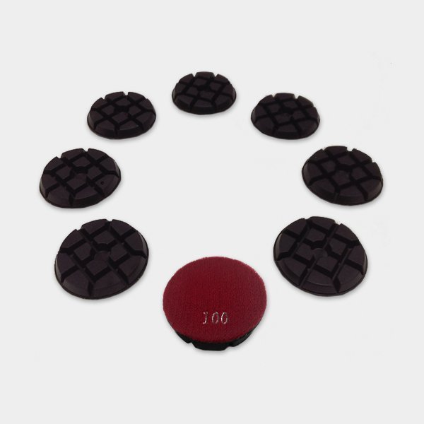 Orbot 3 inch 100 grit resin diamond discs for lippage removal, set of 8