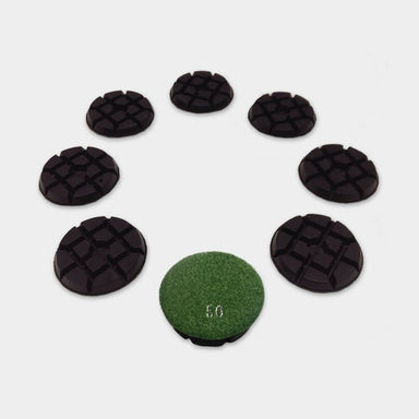 Orbot 3 inch 50 grit resin diamond discs for lippage removal, set of 8