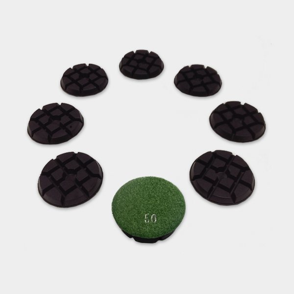 Orbot 3 inch 50 grit resin diamond discs for lippage removal, set of 8