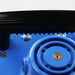 Close-up of the Orbot Micro front handle above the blue cast aluminum gear case
