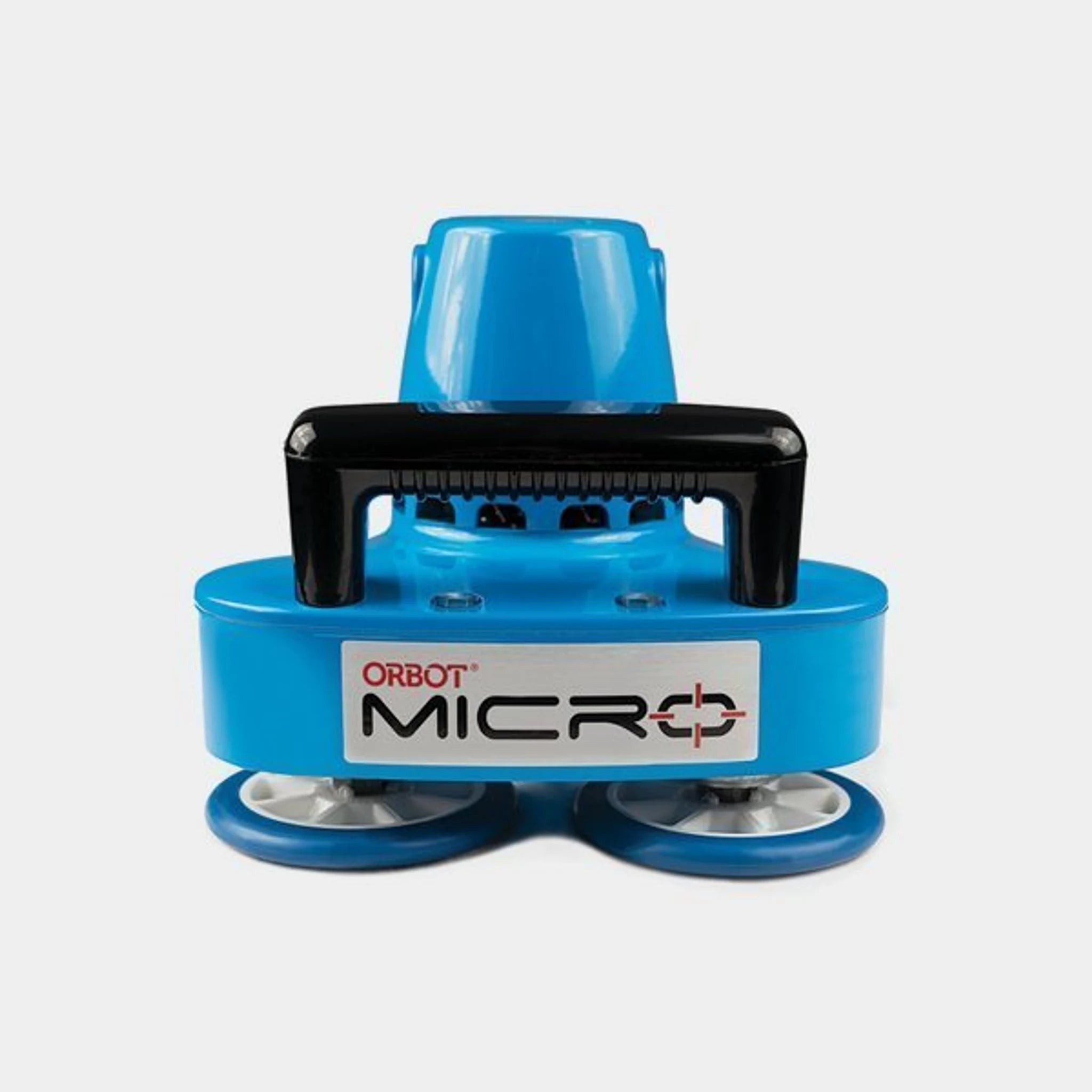 Orbot Micro seen from the front, showing the carry handle, the Micro nameplate and the two orbital heads