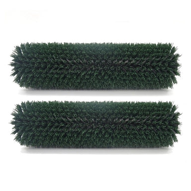 PFMWEB - Escalator Specialized  Cylindrical Brush For The Powr-Flite Multiwash 14 - Green color Bristle close up - Separated bristle rows are visible
