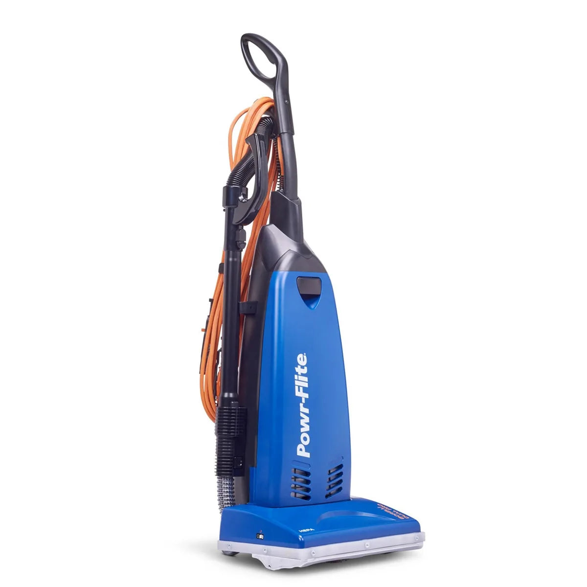 Powr-Flite Borelli Dual Pro PV160-W14-U dual motor commercial upright vacuum, front view