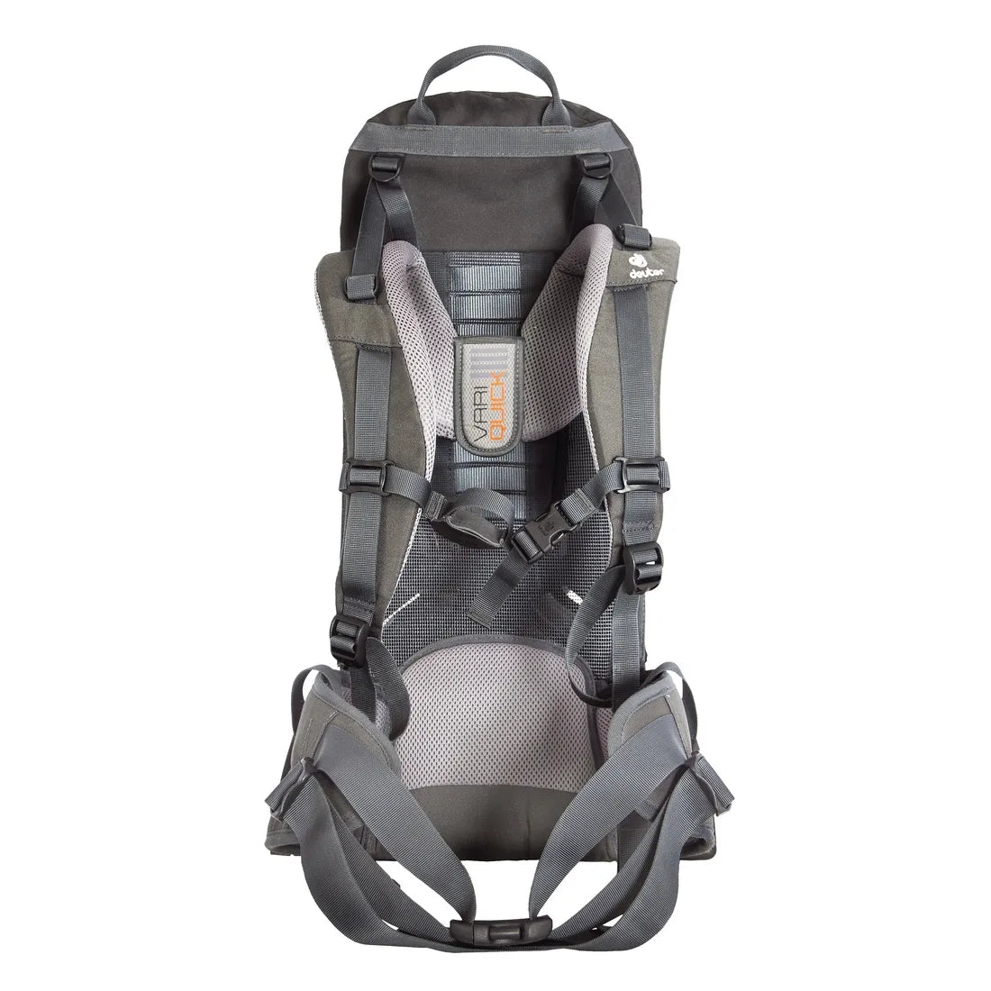 Rear view of the Comfort Pro Freedom harness with mesh back panel, shoulder straps and hip belt