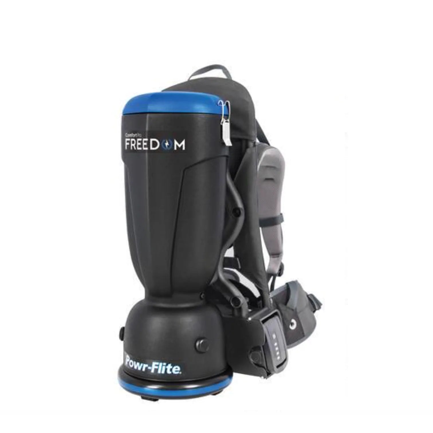 Powr-Flite Comfort Pro Freedom CPF6P-1C cordless backpack vacuum, front left view