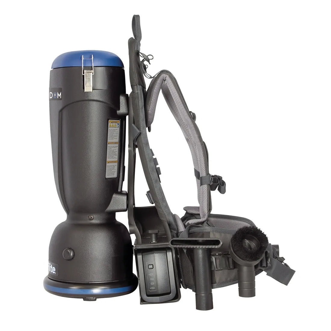 Left side of the Comfort Pro Freedom CPF6P-1C with tools clipped to the waist belt