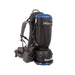 Comfort Pro Freedom CPF6P-1C cordless backpack from the right, with the hip belt and tool holders