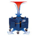 Powr-Flite F6 Downdraft airflow diagram: air pulled in from above and pushed out across the floor