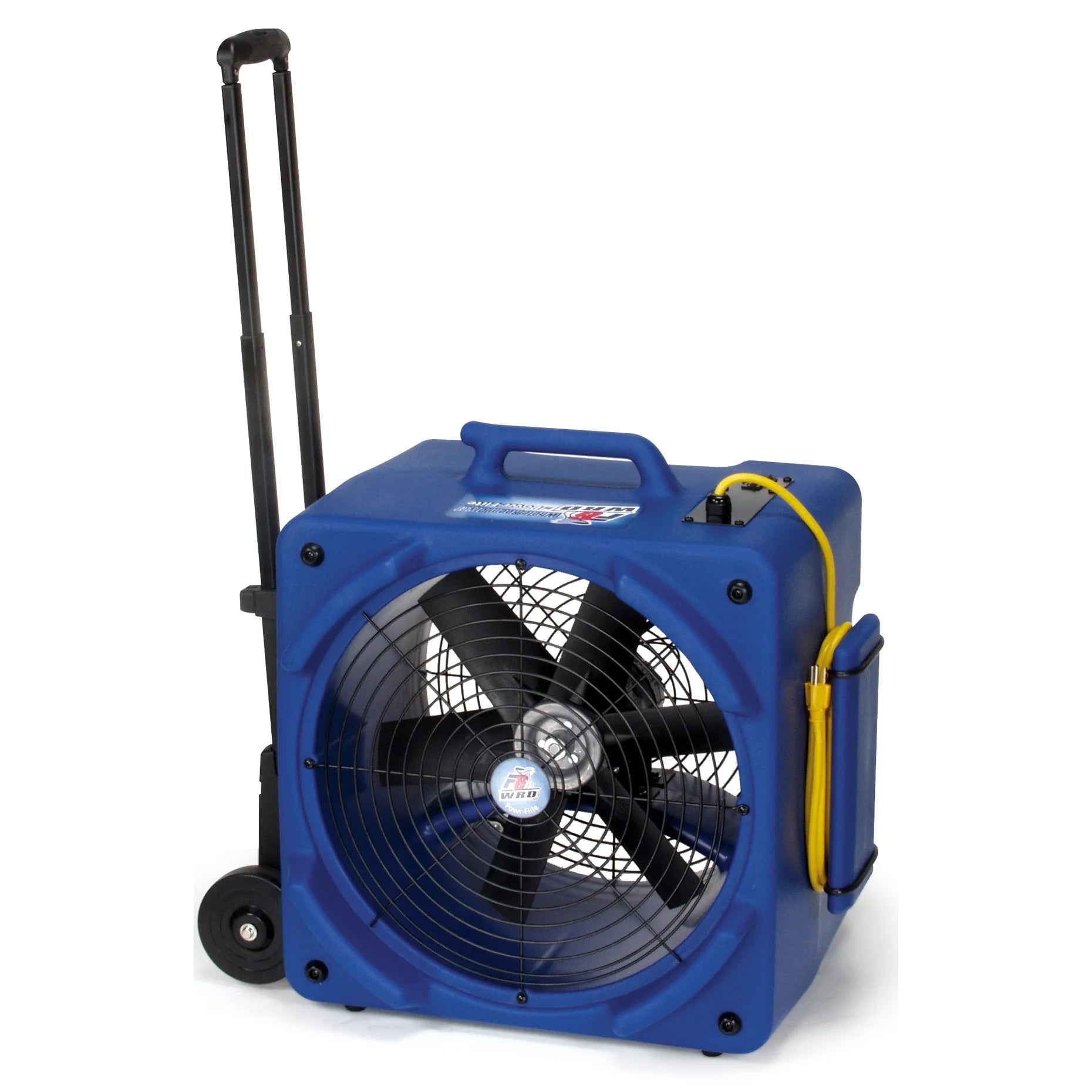Powr-Flite F6 Downdraft PDF6WRD dryer standing upright with the telescoping handle extended