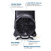 Powr-Flite Hybrid PDH1 standing upright, labeled with durable design, 3,400 FPM air velocity, carry handle, 3-speed selector and drying positions