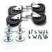 Powr-Flite PDF5C caster kit: four swivel casters, mounting plates and screws